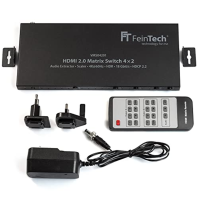 FeinTech VMS04201 - HDMI Matrix Switch 4x2 s audio extractor scaler Ultra-HD 4K 60Hz HDR